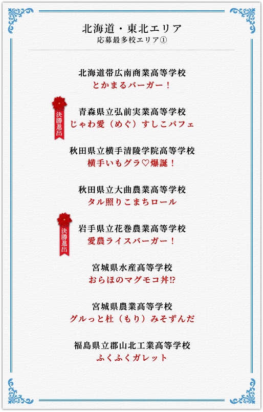 北海道・東北エリア